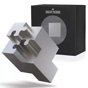 1.5" Wire EDM Puzzle Cube - High Precision Stainless Steel Machining, - Picture 1 of 7