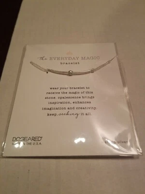 Dogeared The Everyday Magic Bracelet, Opalescence Gem Bar On Chain NWT $62 - Image 1 of 3