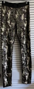 Bcbg Maxazria Women's XS All Over Sequin Camouflage Leggings Metallic Party Glam - Picture 1 of 4