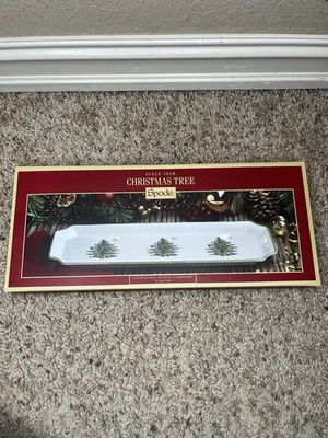 Spode Christmas Tree Sandwich Tray 14” New In Box 2023 - Image 1 of 3