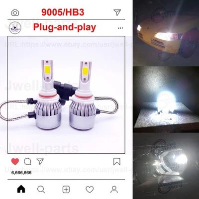 9005 LED Headlight Kit Low Beam Bulbs Super Bright 650K White 200LM - Image 1 of 4