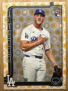 2025 Topps Series 2 Ben Casparius 384 Sun Holiday LA Dodgers Rookie Card - Picture 1 of 2