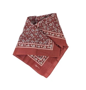 Sezane Gaston Scarf New Terracotta floral Women Cotton Foulard France Square - Picture 1 of 10