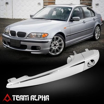 Fits 2000-2005 BMW 325i/330i E46 Front Left Exterior Door Pull Handle Chrome - Изображение 1 из 4