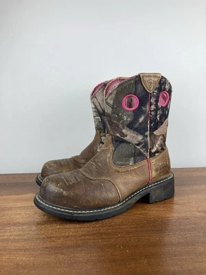 Botas de Vaquera Ariat Fatbaby Punta de Acero Cuero Marrón Camufladas 10012815 Para Mujer’s 6.5B Foto 1 de 4