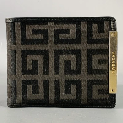 GIVENCHY Black Gold Monogram Canvas Leather Wallet - Image 1 of 4