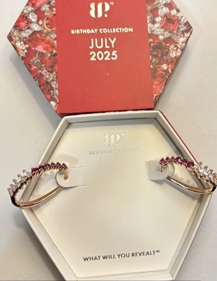 BP Bomb Party July 2025 Earring ER58339 The Crystal Flames Ruby Rose Gold New - Image 1 of 3