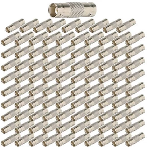 100 Pcs BNC Female to Female Connector Wire Coupler For CCTV Camera Cable - Picture 1 of 4