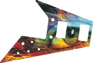 Gibson Flying V Pickguard  '67 Re-Issue Guitar Custom Graphical Psychedelic Eye - Picture 1 of 1