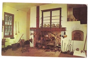 FAMILY KITCHEN Fireplace George WASHINGTON Mount Vernon Virginia Postcard VA - Bild 1 von 2