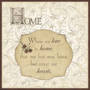 Where We Love Is Home Jo Moulton Art Print 6x6 - Bild 1 von 1