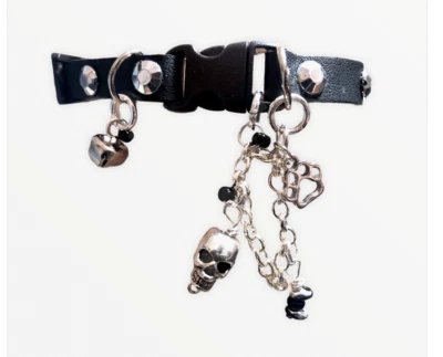 Necklace Fetish Dog Collar Punk Gothic Rock collar Puppy perro Cat Spiked Leathe - Image 1 of 4