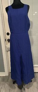 NWT Massimo Dutti Double Straps Blue Long Dress Size L