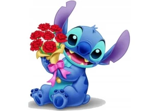 Lilo and Stitch Essbar Party Tortenaufleger Torte Freunde Zuckermasse + TEXT - Bild 1 von 6
