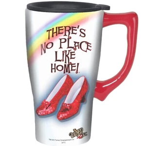 Taza de viaje con pantuflas de rubí Wizard of Oz There's No Place Like Home 14 oz - Imagen 1 de 2