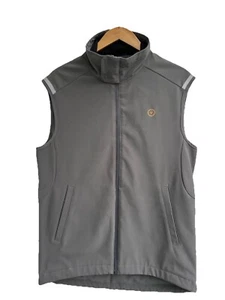 Vulpine Cycling Gilet Jacket Mens Medium Dark Grey Waterproof Windproof Vest - Picture 1 of 7
