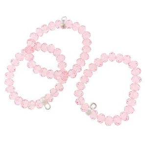 Facettiertes Glasperlenarmband 51 mm - Blütenblatt rosa - 1 Armband - BB166 - Bild 1 von 1