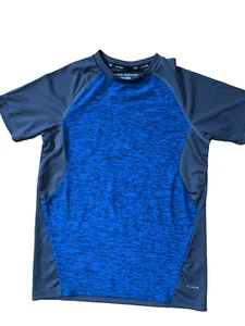 TEK GEAR Activewear Short Sleeve Pullover Sz M  Boy DRYTEK Blue & Gray Color - Picture 1 of 5