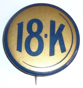 Antiguo Pinback de Café 18 K Minneapolis Sin Estampilla Sin Estampilla Vintage Botón Raro 1-3/4" Día. - Imagen 1 de 5