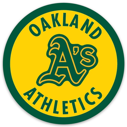 Oakland A's Athletics with Classic Logo Type MLB Baseball Die-Cut Round MAGNET Cover