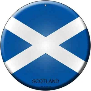 Letrero metálico circular bandera de Escocia 12" - Imagen 1 de 1
