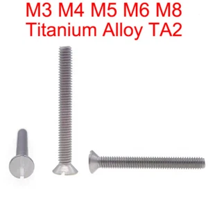 Tornillo de cabeza avellanada ranurado de aleación de titanio TA2 M3 M4 M5 M6 M8 - Imagen 1 de 2