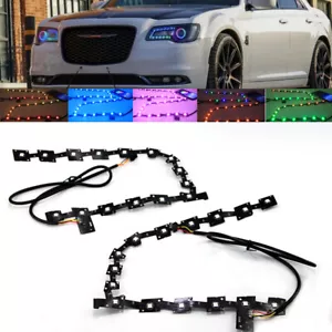 For Chrysler 300C 2011-2020 RGBW LED Halo DRL Board Headlight Bluetooth Control - Picture 1 of 7
