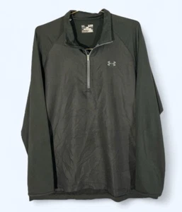 Under Armour Jacket Mens XL Black 1/4 Zip Loose ALL SEASON Pullover Windbreaker - Picture 1 of 6