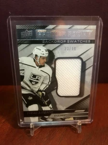 2019-20 Upper Deck Premier Tobias Bjornfot Rookie Backdrop Swatches 23/99 KINGS - Picture 1 of 2
