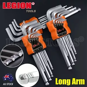 9-Piece Long Arm Allen Key Set Hex Key Wrench Metric Ball End - Picture 1 of 5
