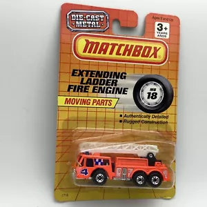 MATCHBOX # 18 ORANGE EXTENDING LADDER FIRE ENGINE MB18-C17 - Picture 1 of 4