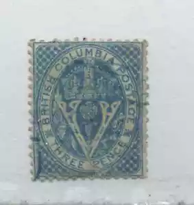 British Columbia 1865 3d used - Picture 1 of 1