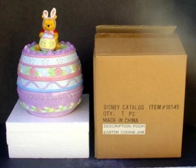 Winnie The Pooh Easter Cookie Jar Disney New in Box Unused - Image 1 of 4