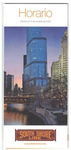 Northern Indiana Commuter South Shore Line Timetable October 2023 Spanish - Picture 1 of 3