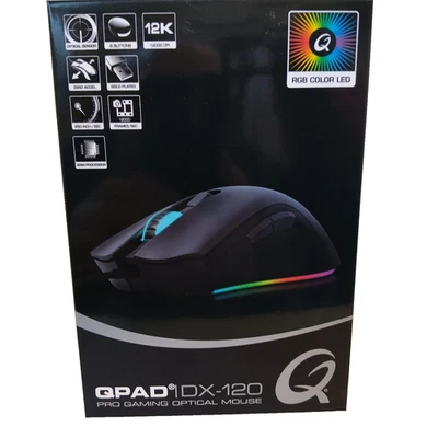 QPAD DX-120 - 12.000 dpi FPS Gaming Mouse 6 but, RGB multi-effect LED Sealed Box - Image 1 of 4