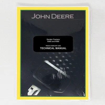 Manual de reparo de serviço técnico para trator John Deere X495, X595 -TM2024 - Imagem 1 de 4
