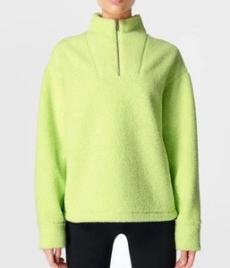 Sweaty Betty Lomond Half Zip Pullover Lime Green XXL NWT Nordstrom Sold Out - Picture 1 of 11