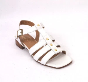 Vernissage 5207 White Leather Heel Slingback Sandals Shoes 38 / US 8 - Picture 1 of 8