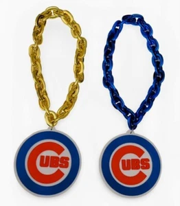 Chicago Cubs 3D Fan Chain Big logo Necklace Foam Blue/GOLD FAST SHIP - Picture 1 of 5
