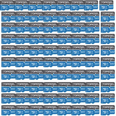 TOPESEL Ultra Micro SDXC Tarjeta SD Tarjeta de Memoria lOT 1/5/10/100 piezas 64 GB U1 TF Tarjeta Foto 1 de 4