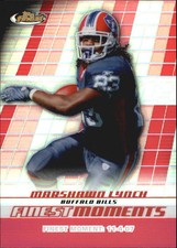 2008 Finest Moments Refractors Buffalo Bills Football Card #FMML Marshawn Lynch