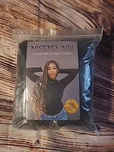 14" 6X Soft Crochet Hair Faux Locks Straight Pre-Looped Natural Black - Picture 1 of 8