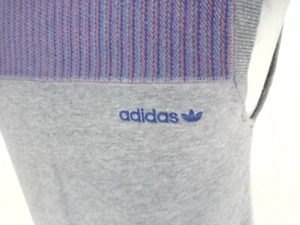 ADIDAS Tank Top Logo Sleeveless Sweatshirt Gray Multi Womens S RARE SAMPLE - Picture 1 of 6