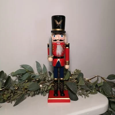 30cm Wooden Christmas Nutcracker Soldier Decoration with Red Body - Image 1 of 4