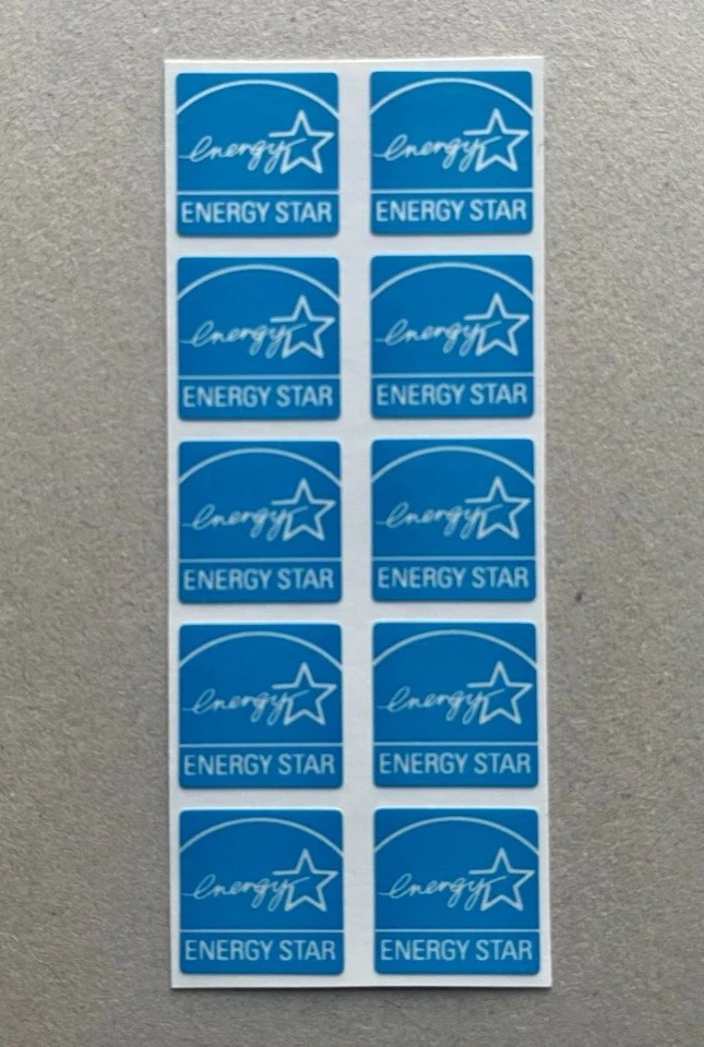 10 Piezas Pegatina para Estuche Color Azul Energía Insignia Logo Etiqueta 15mm x 15mm Foto 1 de 1