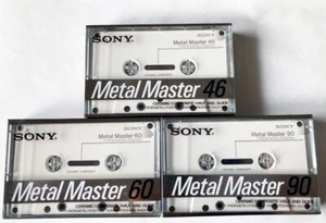 SONY METAL MASTER 90 60 46 minute Blank Audio Cassette Tape Set SEALED JAPAN MST - Bild 1 von 6