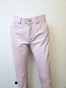 Pantaloni pantaloni originali Versace Couture in pelle di eal metallizzato W29 UK 10 12 - Foto 1 di 20