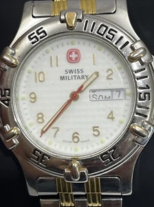 Swiss Military Swiss Army 100m Diver Two Tone Men Watch With New Battery! - Picture 1 of 7