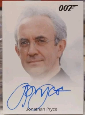 James Bond Heroes & Villains Jonathan Pryce Autograph Card as Elliot Carver 2010 - Image 1 of 2