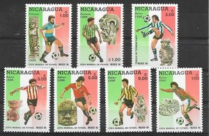 d076 NICARAGUA/ Fußball-WM 1986 MiNr 2644/50 ** - Bild 1 von 1